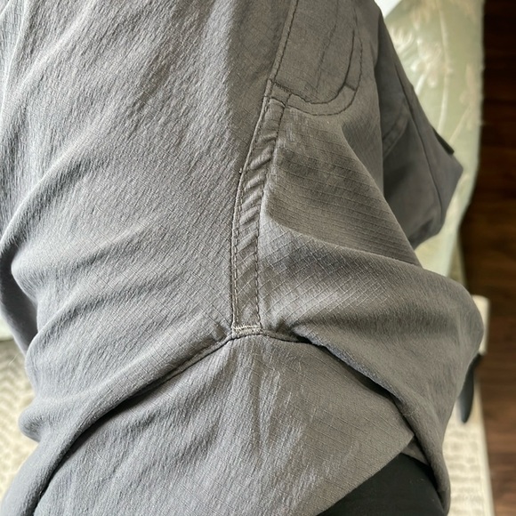 Prana Hiking Dark Gray Adjustable Capris Size 8 - Picture 8 of 9